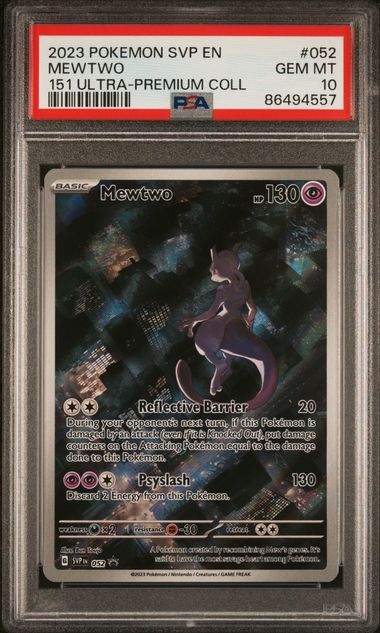 2023 POKEMON SVP EN-SV BLACK STAR PROMO #052 MEWTWO 151 ULTRA-PREMIUM COLL front